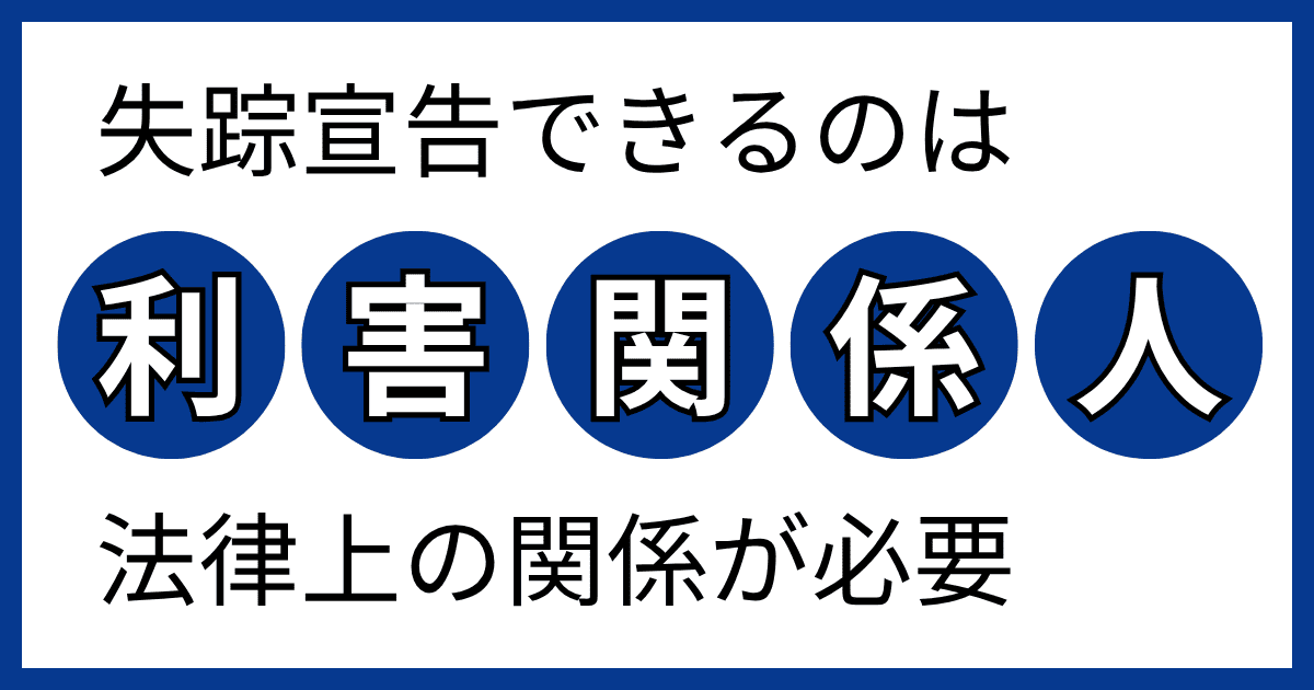 失踪宣告の利害関係人