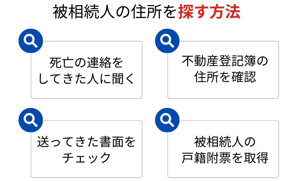 被相続人の住所を探す方法4選
